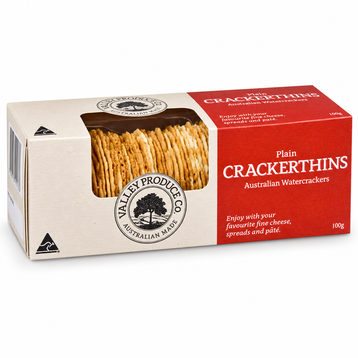 Valley Produce Co Artisan Crackerthins Plain 100g